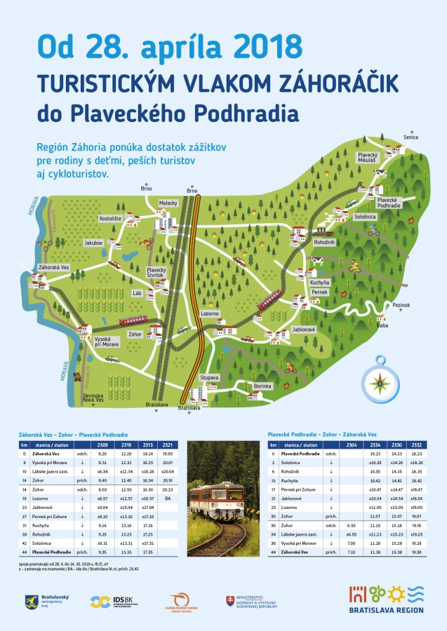 Otvorenie sezóny prevádzky turistického vlaku Záhoráčik 2018 na trati Záhorská Ves – Zohor – Plavecké Podhradie