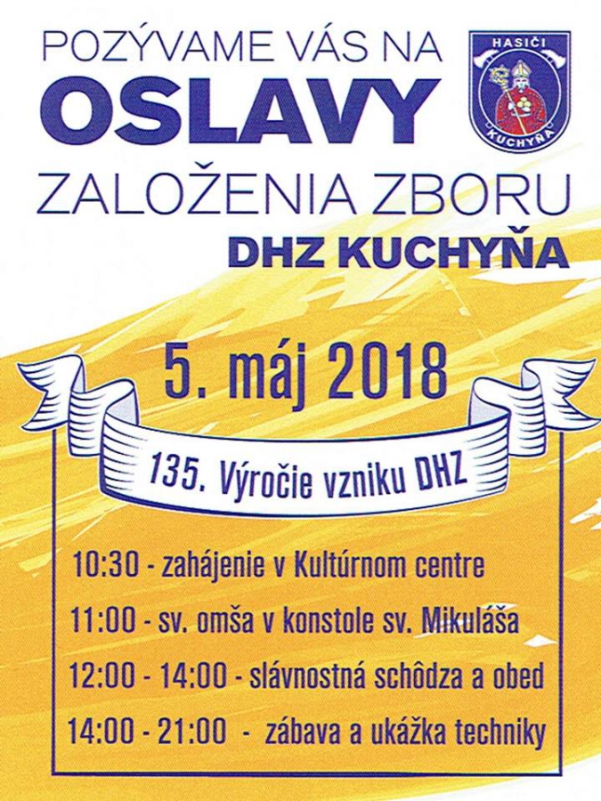 135. výročie vzniku DHZ Kuchyňa