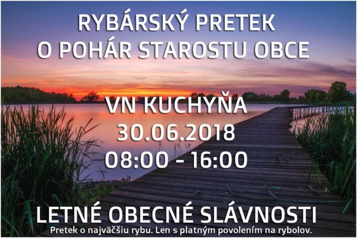 Rybársky pretek o pohár starostu obce 30.6.2018