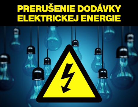 Prerušenie distribúcie elektrikny 13.3.2019