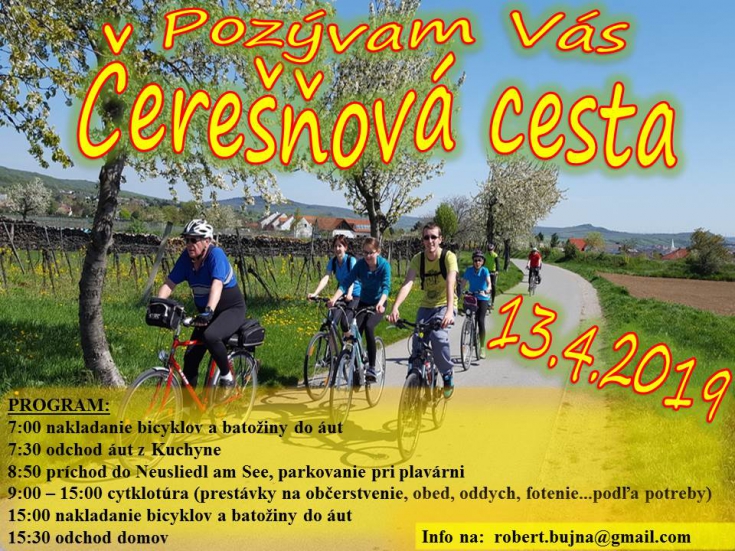 Cyklovýlet Čerešňová cesta