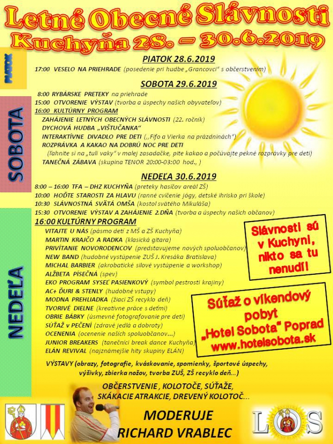 Letné Obecné Slávnosi 28.-30.6.2019